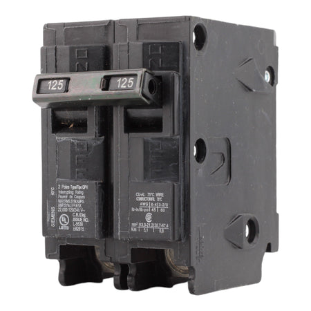 Siemens Q2125H 125 Amp Double Pole 240V Plug-In Standard Trip Circuit Breaker UL - Image 3