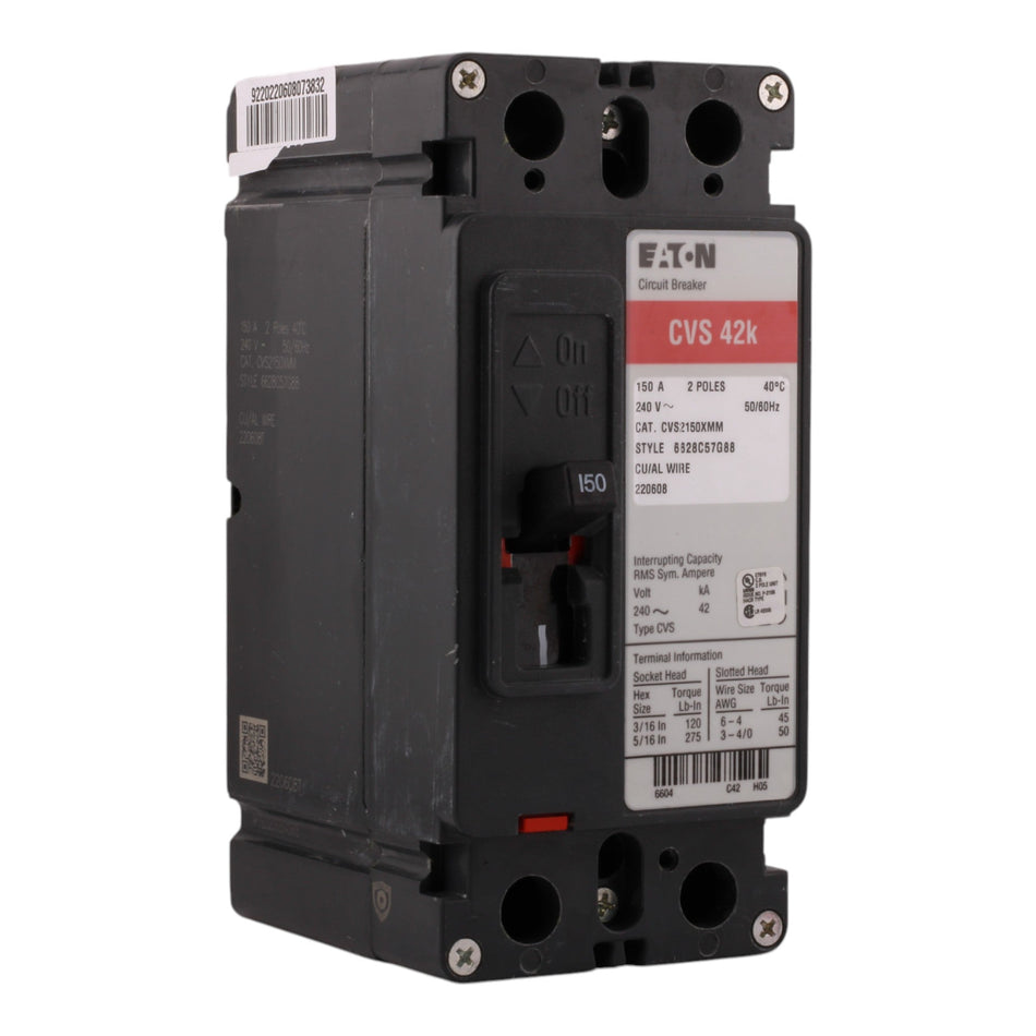 Eaton CVS2150XMM 150A 2P 42kAIC Molded Case Circuit Breaker