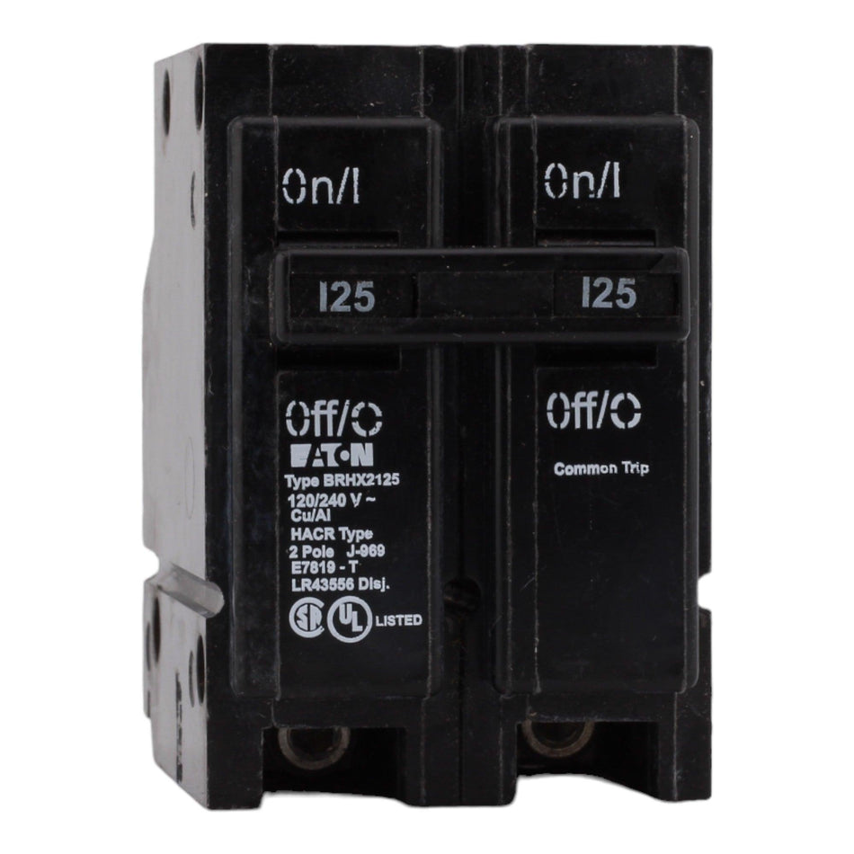 Eaton BRHX2125 125 Amp Double Pole 240V Plug-In Standard Trip Circuit Breaker UL - Image 2