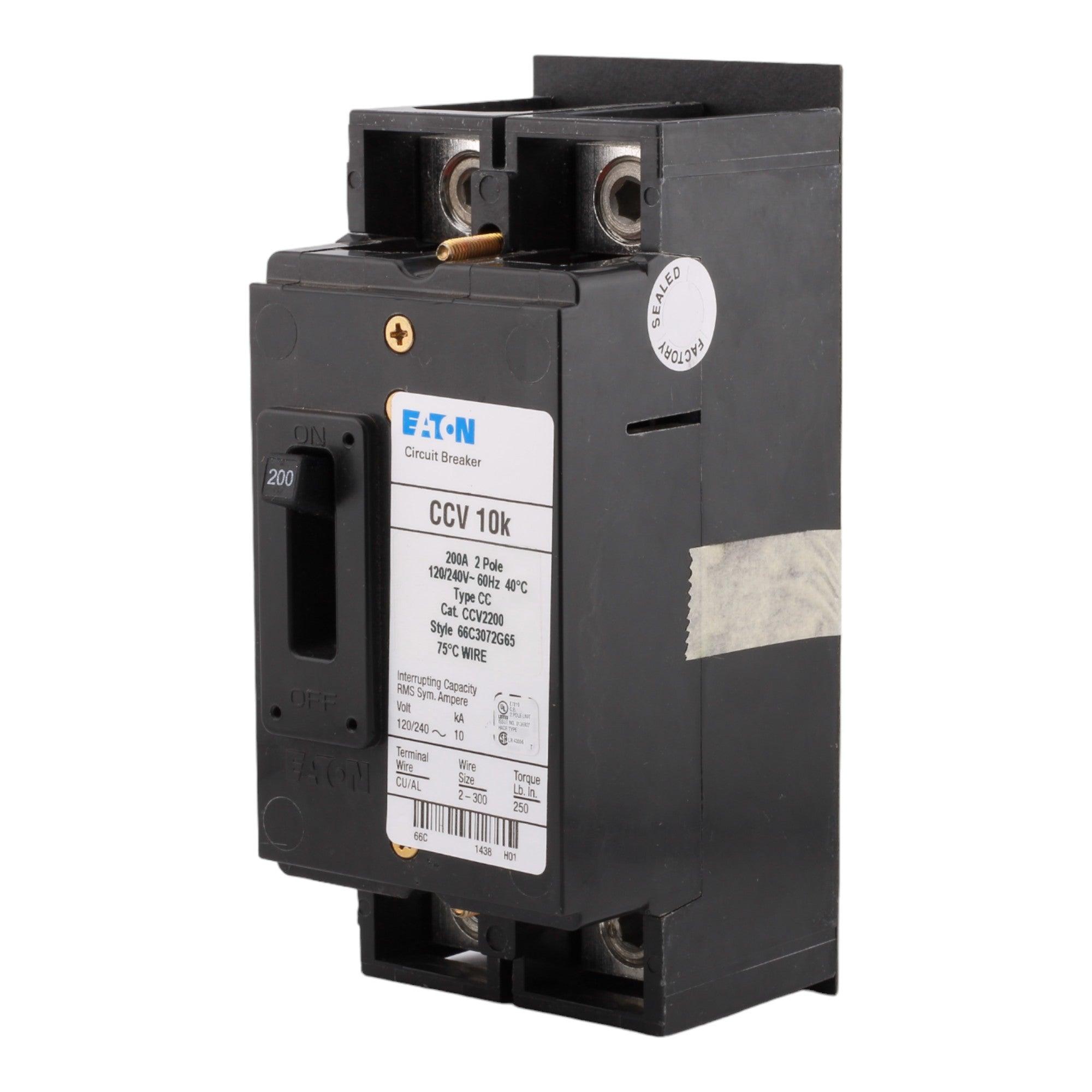 Eaton CCV2200 200 Amp Double Pole Main Bolt-On Circuit Breaker - 120/240V, UL Listed - Image 2