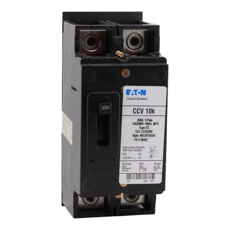 Eaton CCV2200 200 Amp Double Pole Main Bolt-On Circuit Breaker - 120/240V, UL Listed - Image 3