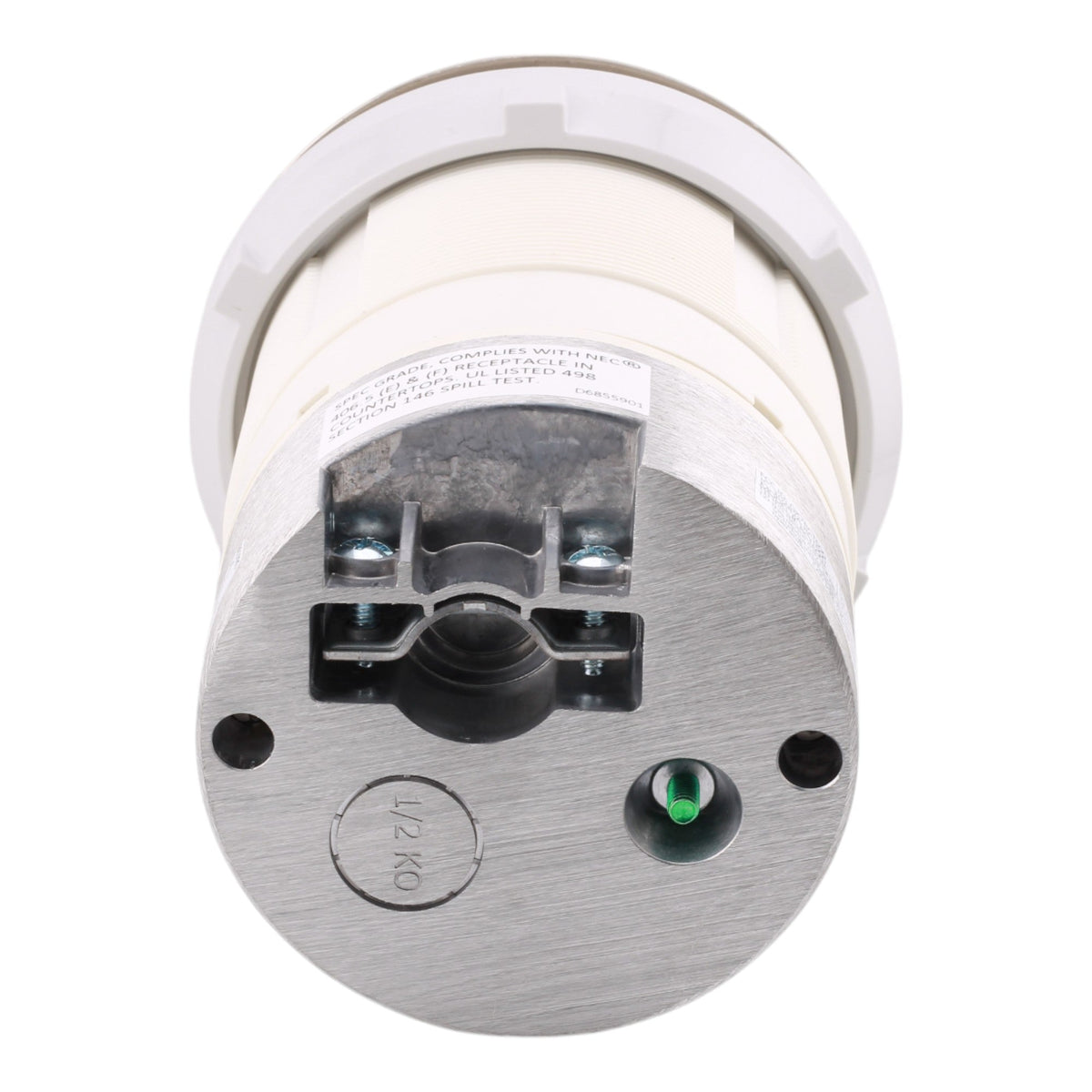 Hubbell RCT600NI 15A Tri-Power Pop-Up Counter Receptacle, Nickel - Image 6