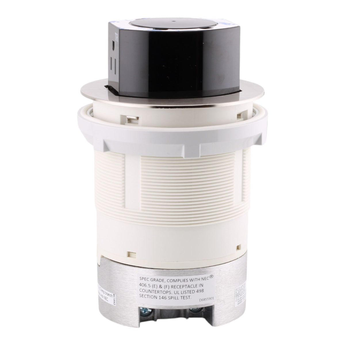 Hubbell RCT600NI 15A Tri-Power Pop-Up Counter Receptacle, Nickel - Image 7