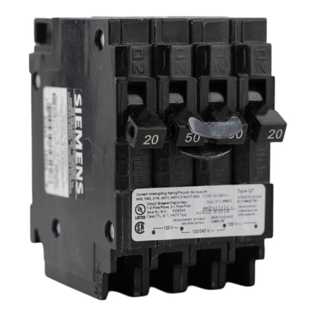 Siemens Q22050CT 20/50A 1P/2P 120/240V Triplex Circuit Breaker