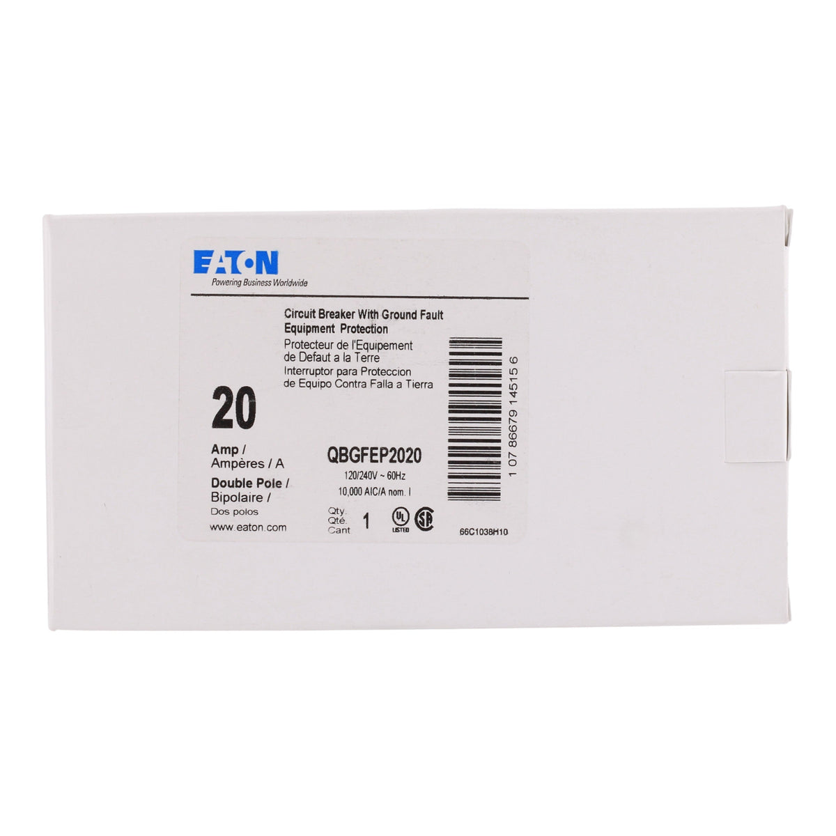 Eaton QBGFEP2020 20A 2P 240V GFEP Bolt-On Circuit Breaker BAB Frame - Image 9