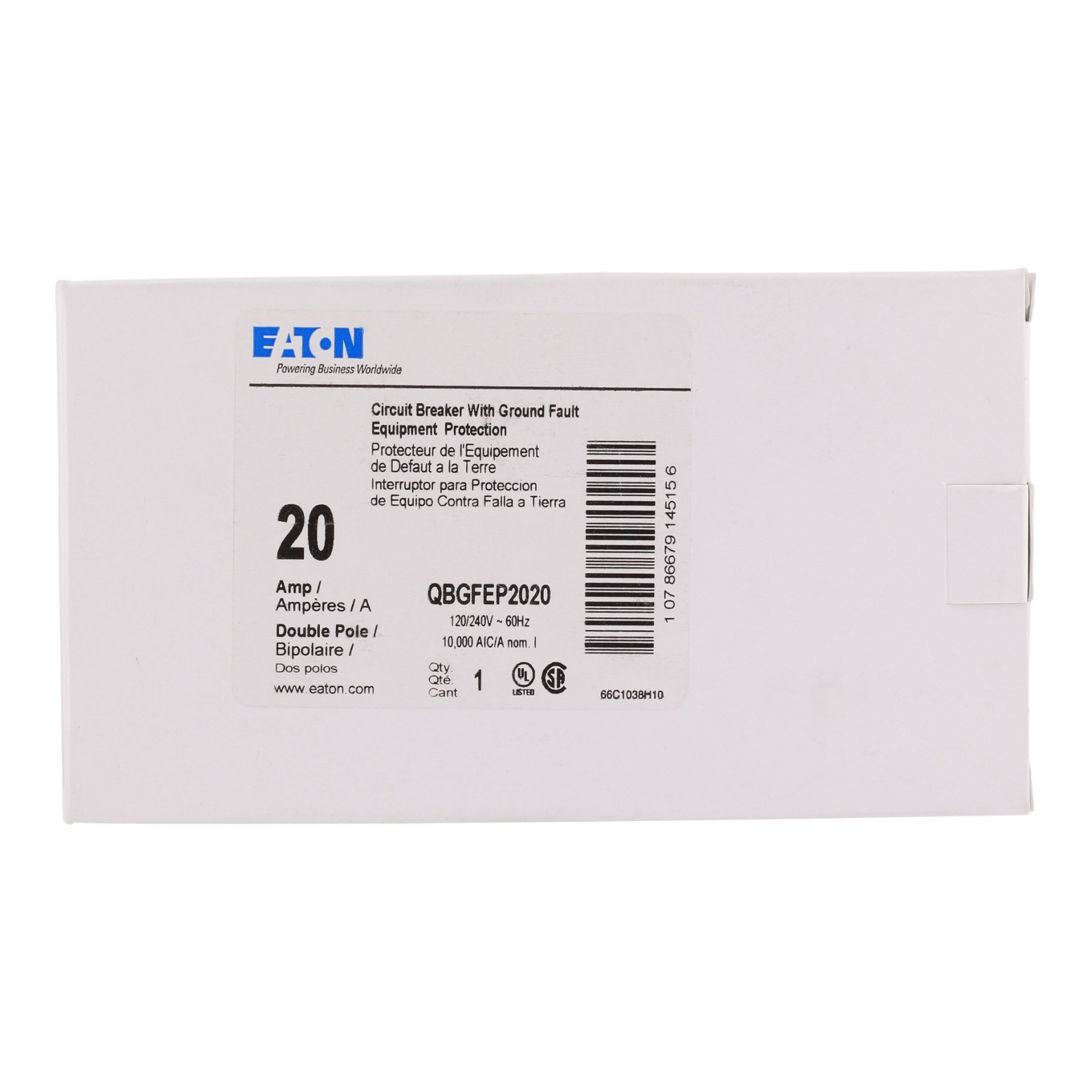 Eaton QBGFEP2020 20A 2P 240V GFEP Bolt-On Circuit Breaker BAB Frame - Image 9