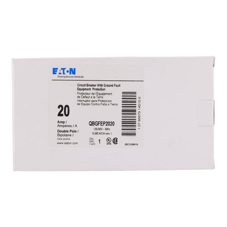 Eaton QBGFEP2020 20A 2P 240V GFEP Bolt-On Circuit Breaker BAB Frame - Image 9