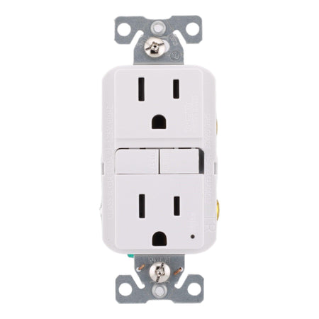 Eaton TRGF15W 15 Amp Tamper-Resistant GFCI Receptacle 125V, White, Self-Test, UL Listed - Image 2