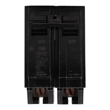 GE THQL21100 100 Amps 120/240 Volts Two-Pole Standard Circuit Breaker Plug-In for Load Centers - Image 2