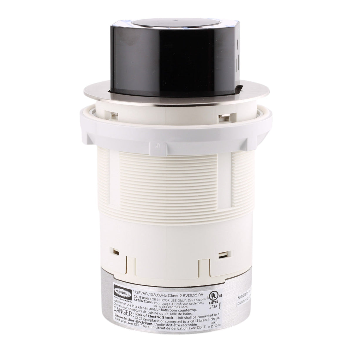 Hubbell RCT600NI 15A Tri-Power Pop-Up Counter Receptacle, Nickel - Image 8