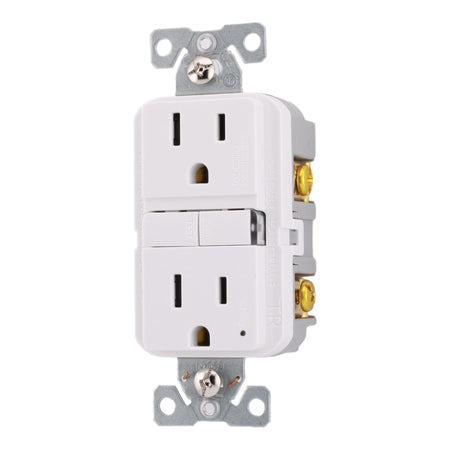 Eaton TRGF15W 15 Amp Tamper-Resistant GFCI Receptacle 125V, White, Self-Test, UL Listed - Image 3