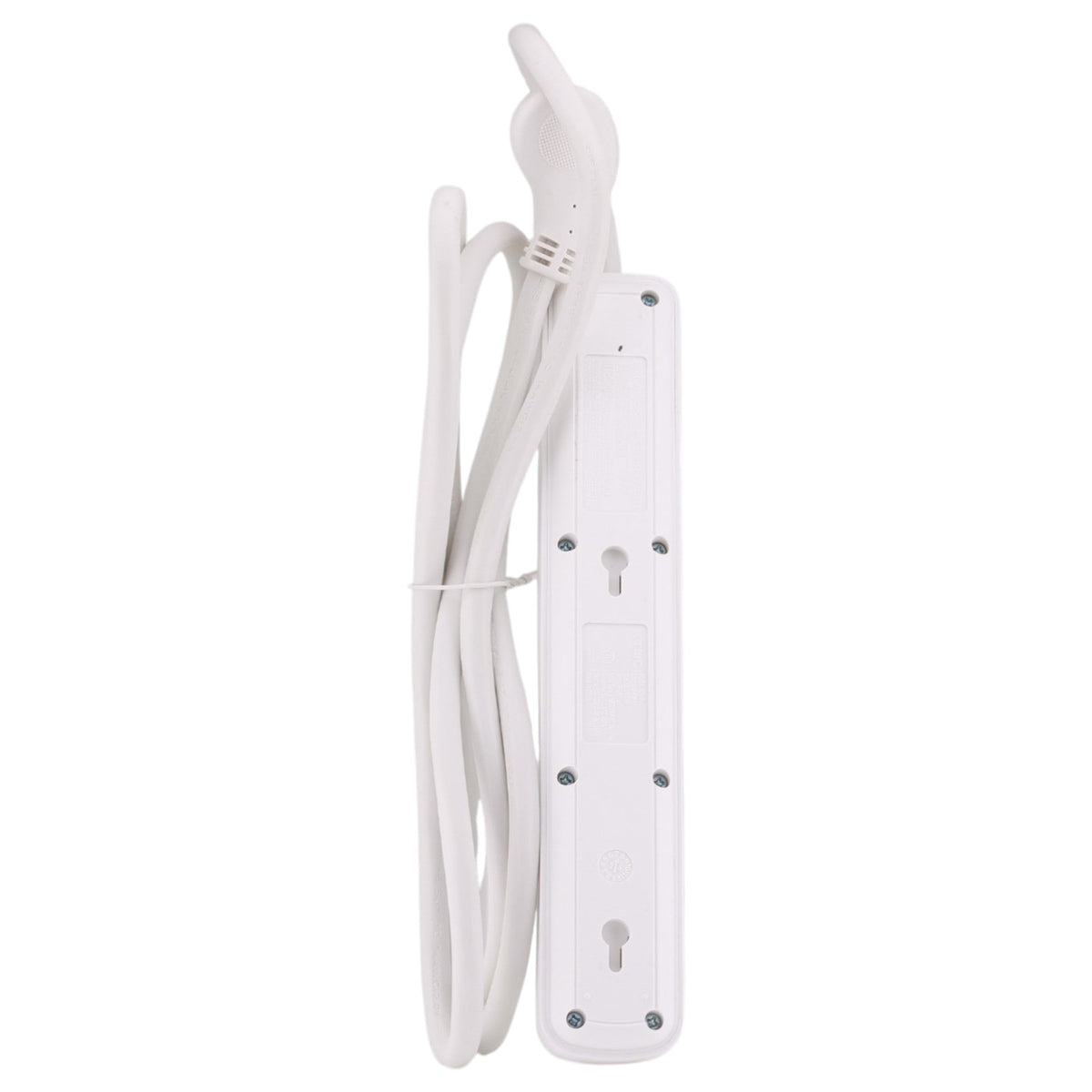 KMC Surge Strip 6 Braided, 10640, 6-Outlet, 840J, 15A, 125V, 6ft, Surge Protector, White - Image 5