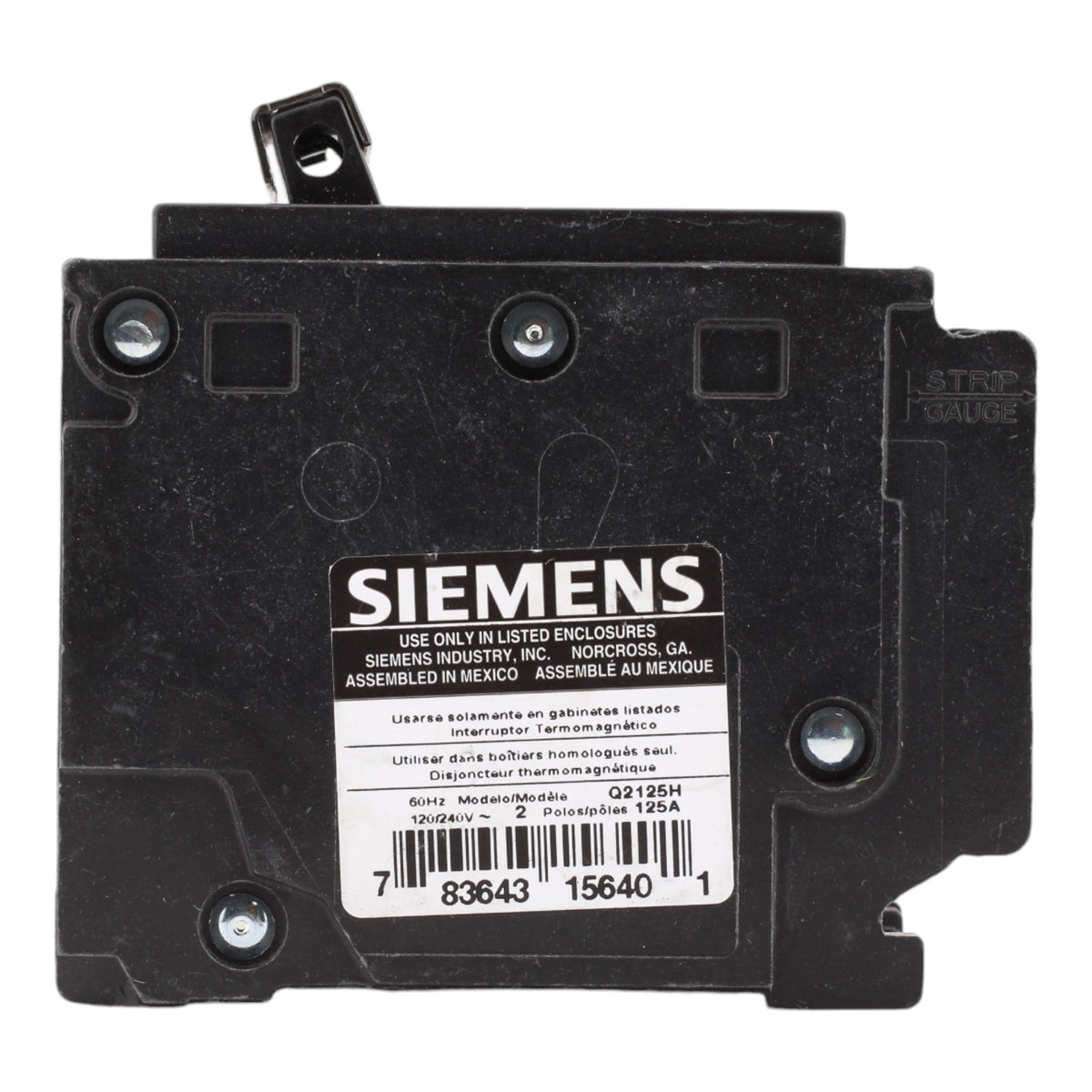 Siemens Q2125H 125 Amp Double Pole 240V Plug-In Standard Trip Circuit Breaker UL - Image 8