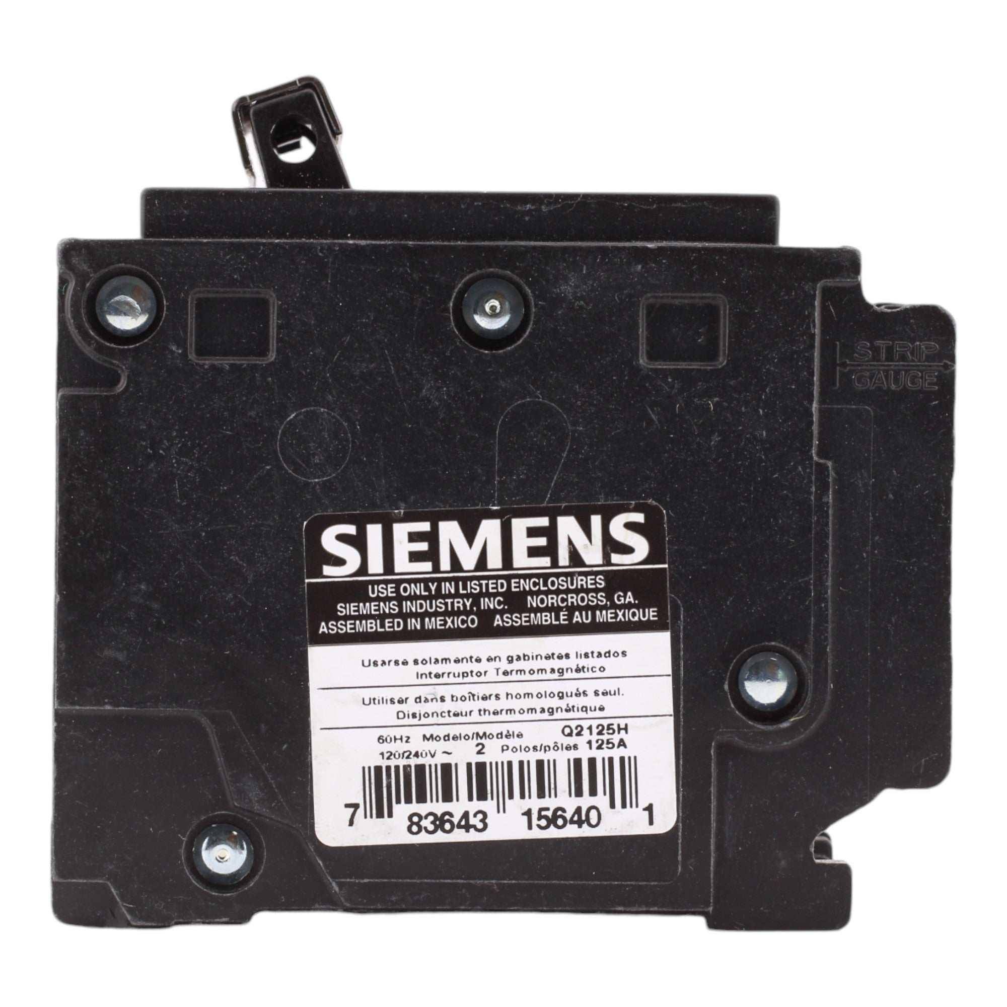 Siemens Q2125H 125 Amp Double Pole 240V Plug-In Standard Trip Circuit Breaker UL - Image 8