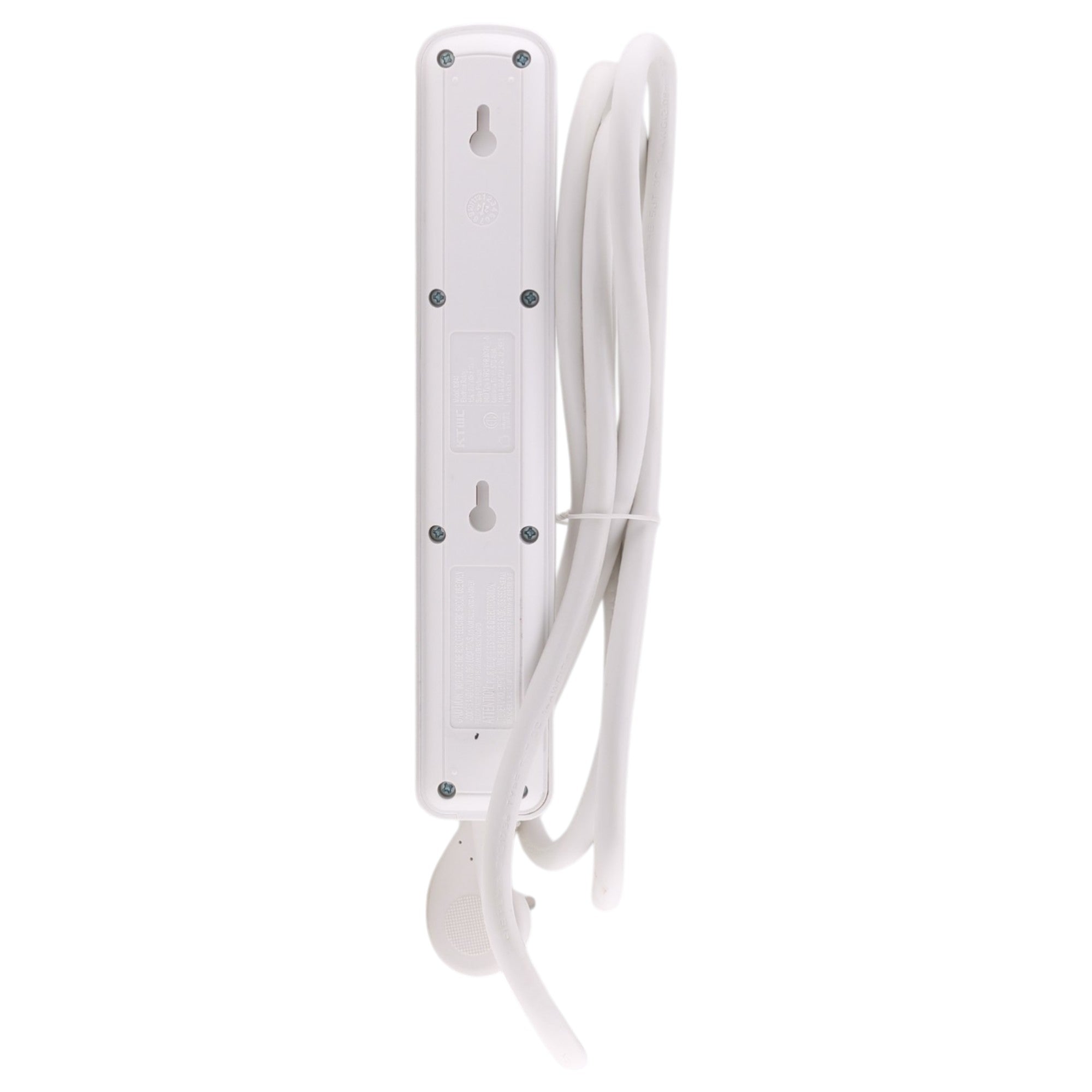 KMC Surge Strip 6 Braided, 10640, 6-Outlet, 840J, 15A, 125V, 6ft, Surge Protector, White - Image 6