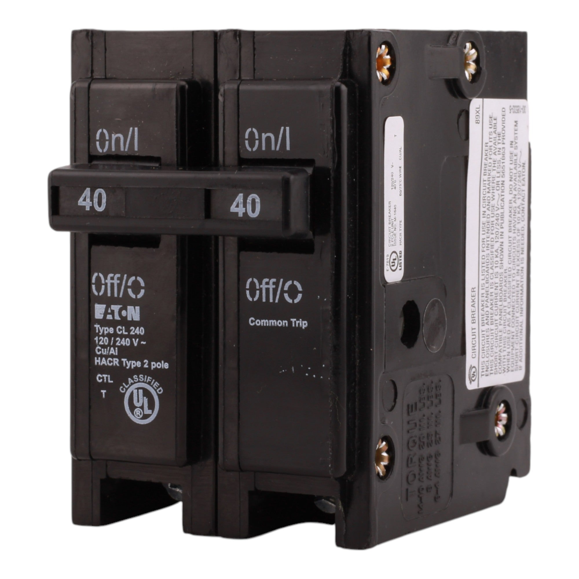 Eaton CL CL240 40A 2P 120/240V Classified Circuit Breaker - Image 6