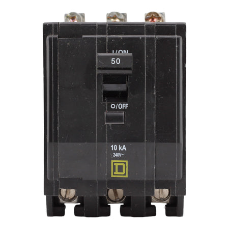 Square D QOB350 50 Amp 3 Pole 240V Standard Trip Bolt-On Circuit Breaker UL - Image 2