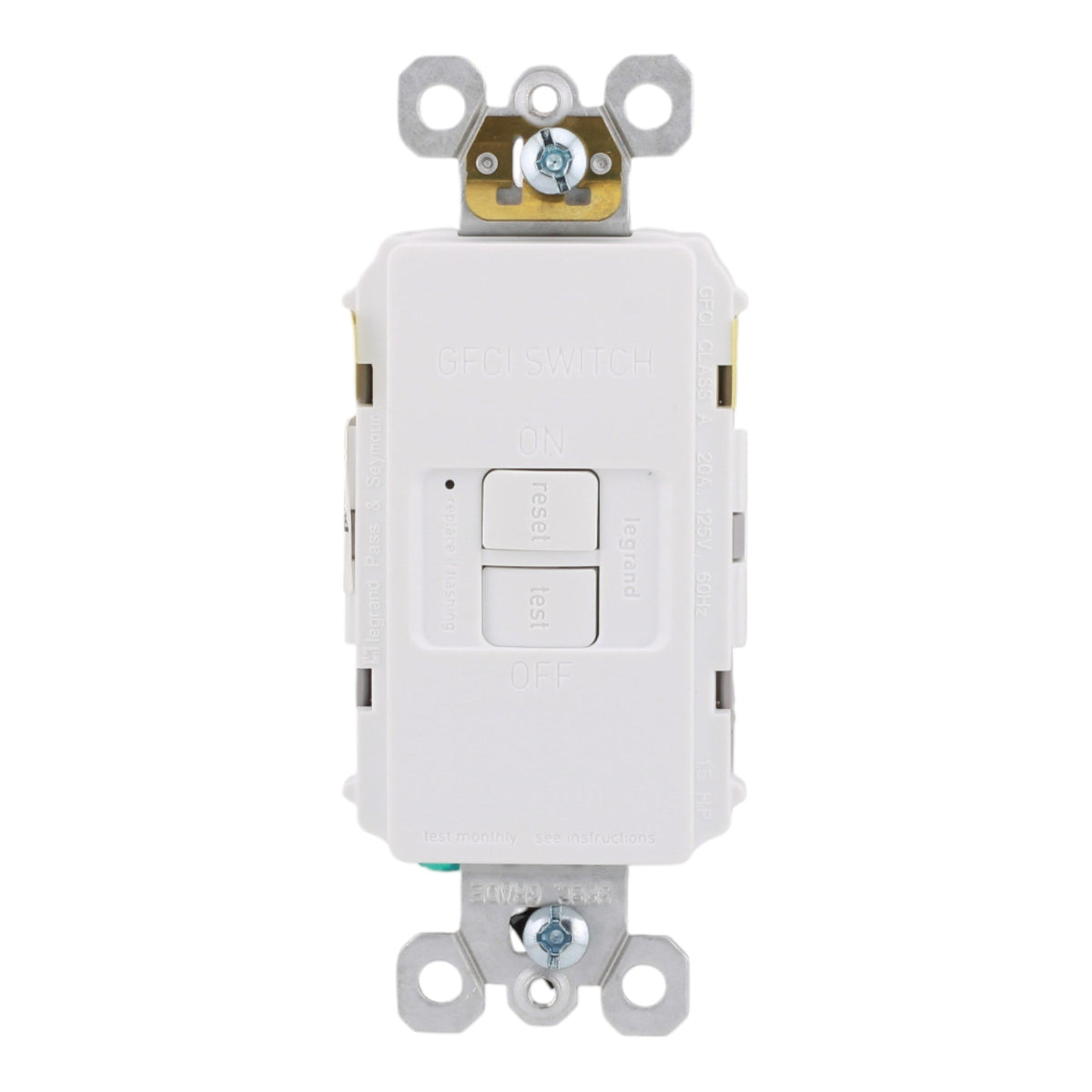 Legrand radiant 2087W 20A Dead Front Self-Test GFCI Receptacle - Image 2