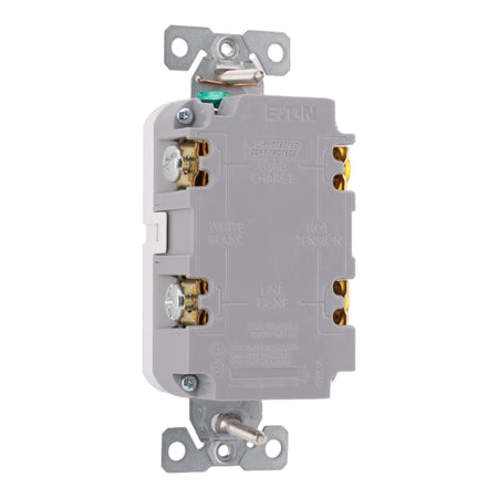 Eaton TRGF15W 15 Amp Tamper-Resistant GFCI Receptacle 125V, White, Self-Test, UL Listed - Image 5