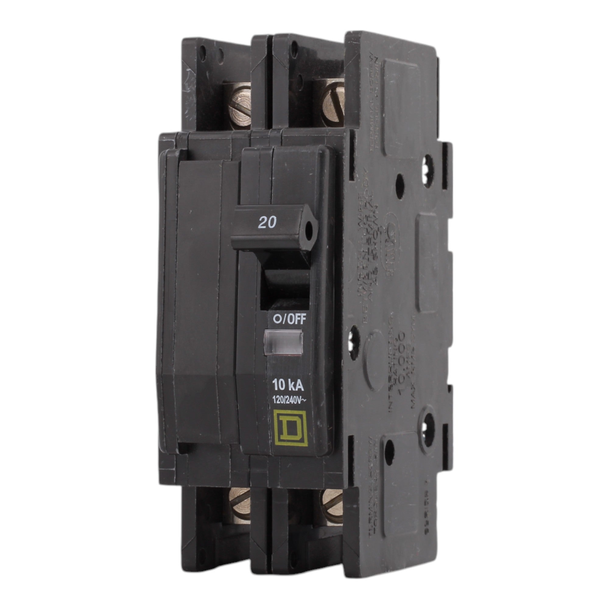 Square D QOU220, 20 Amps, 120/240 Volts, Double Pole, Miniature Circuit Breaker, Standard Trip, Unit Mount - Image 3