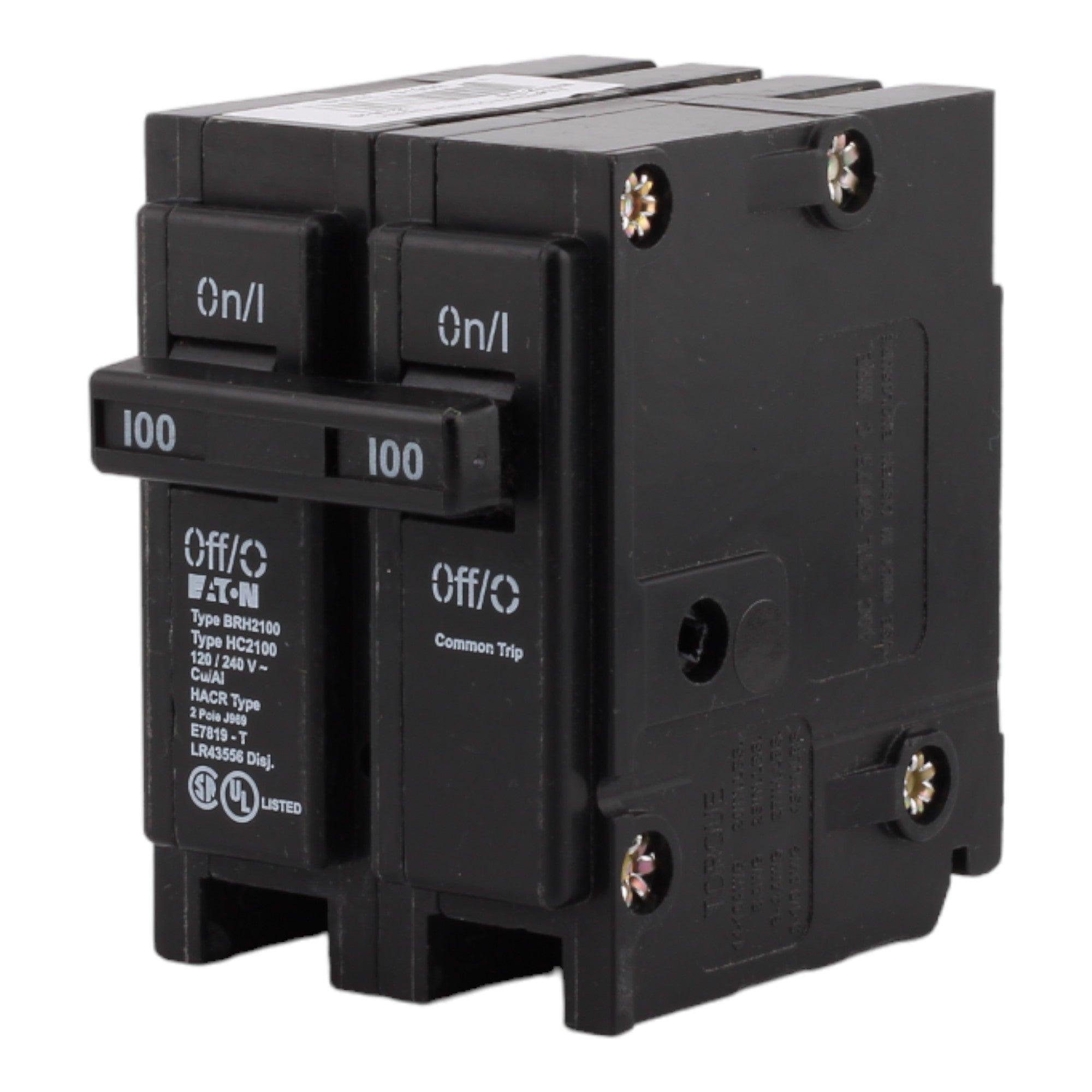 Eaton BRH2100 100 Amp Double Pole 240V Plug-In Standard Trip Circuit Breaker UL - Image 2