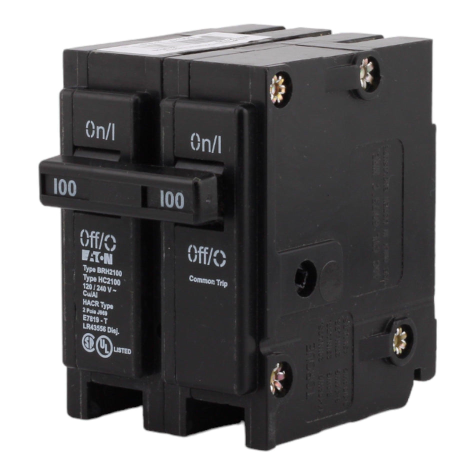 Eaton BRH2100 100 Amp Double Pole 240V Plug-In Standard Trip Circuit Breaker UL - Image 2