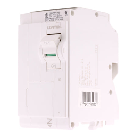 Leviton LB260-T 60A 2P 120/240V Standard Plug-On Neutral Breaker - Image 2