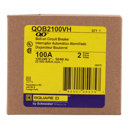 Square D QO QOB2100VH 100A 2P 120/240V Circuit Breaker - Image 9