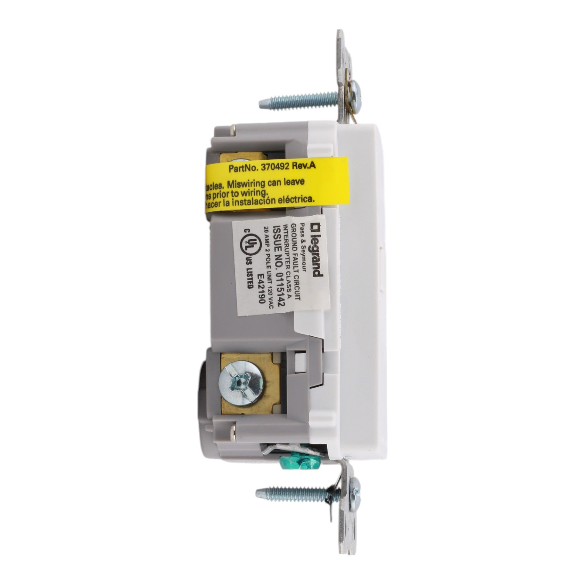 Legrand radiant 2087W 20A Dead Front Self-Test GFCI Receptacle - Image 5