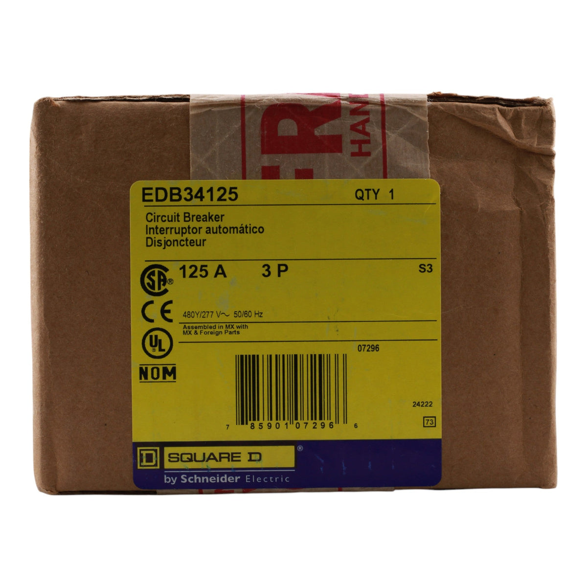 Square D EDB34125 125A 3P 480Y/277V Circuit Breaker - Image 7