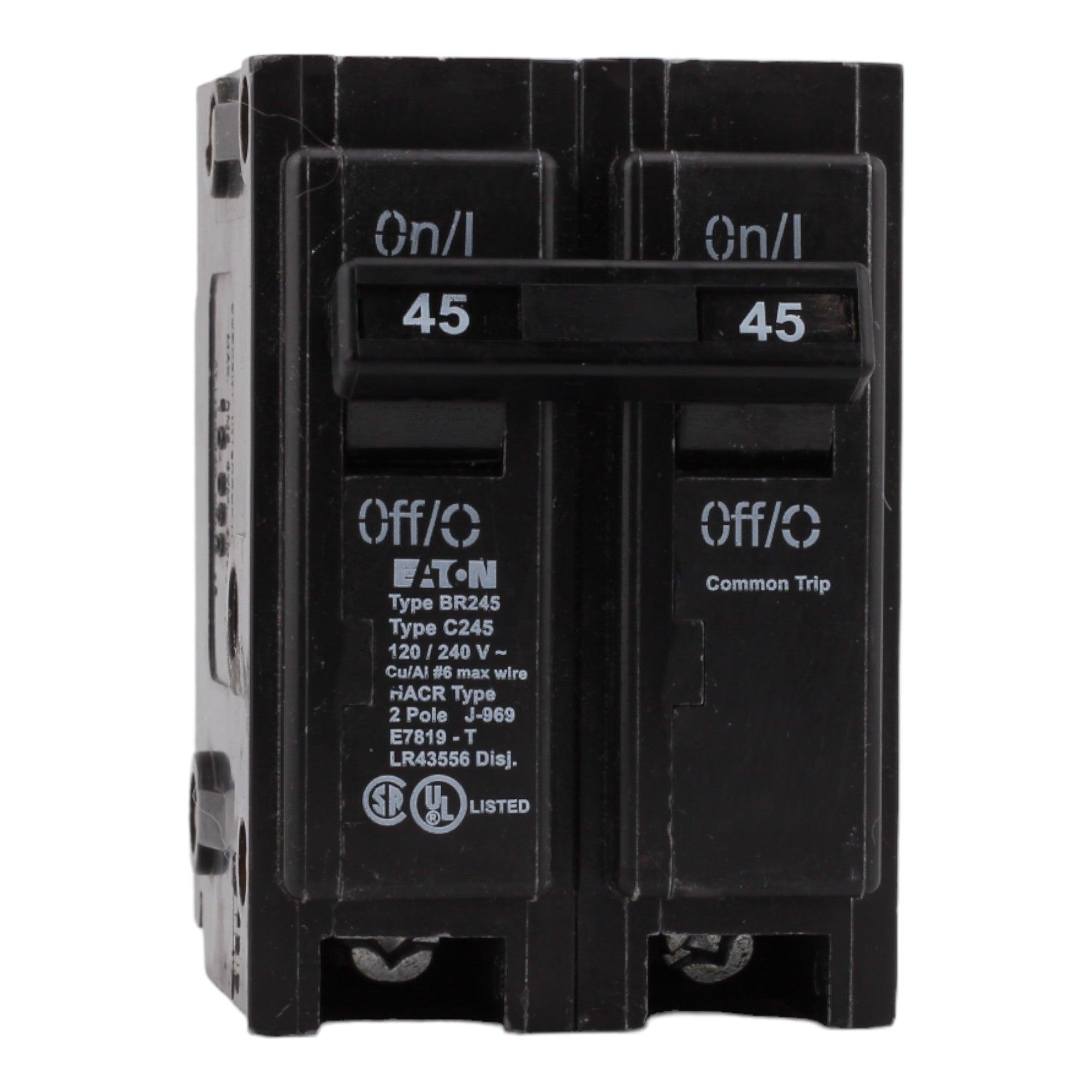 Eaton BR BR245 45A 2P 120/240V Circuit Breaker - Image 2