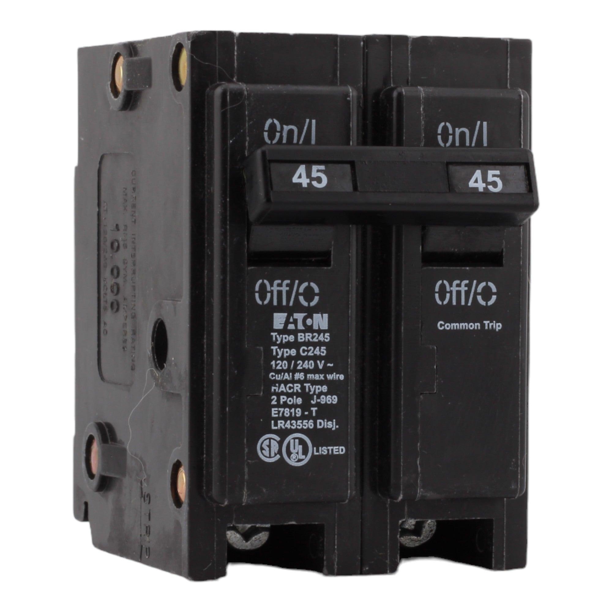 Eaton BR BR245 45A 2P 120/240V Circuit Breaker