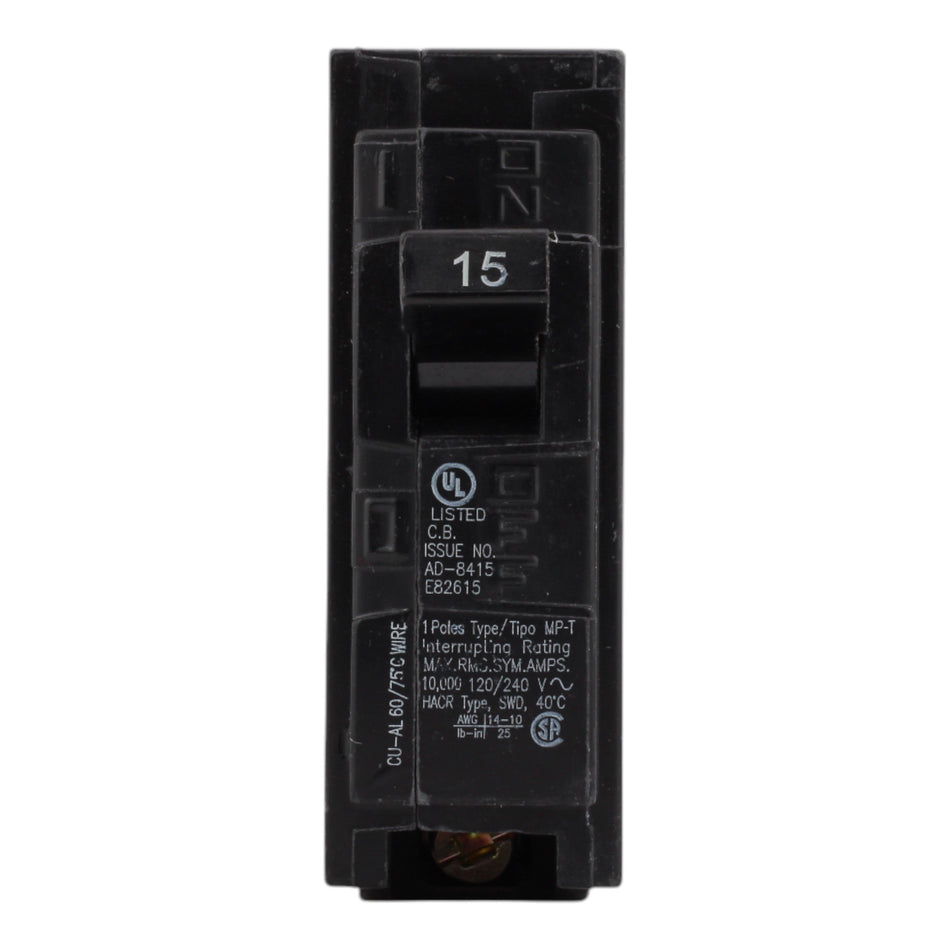 Murray MP115 15A 120V 1-Pole Miniature Thermal Magnetic Circuit Breaker, Compatible with Murray and Siemens Load Centers - Image 2