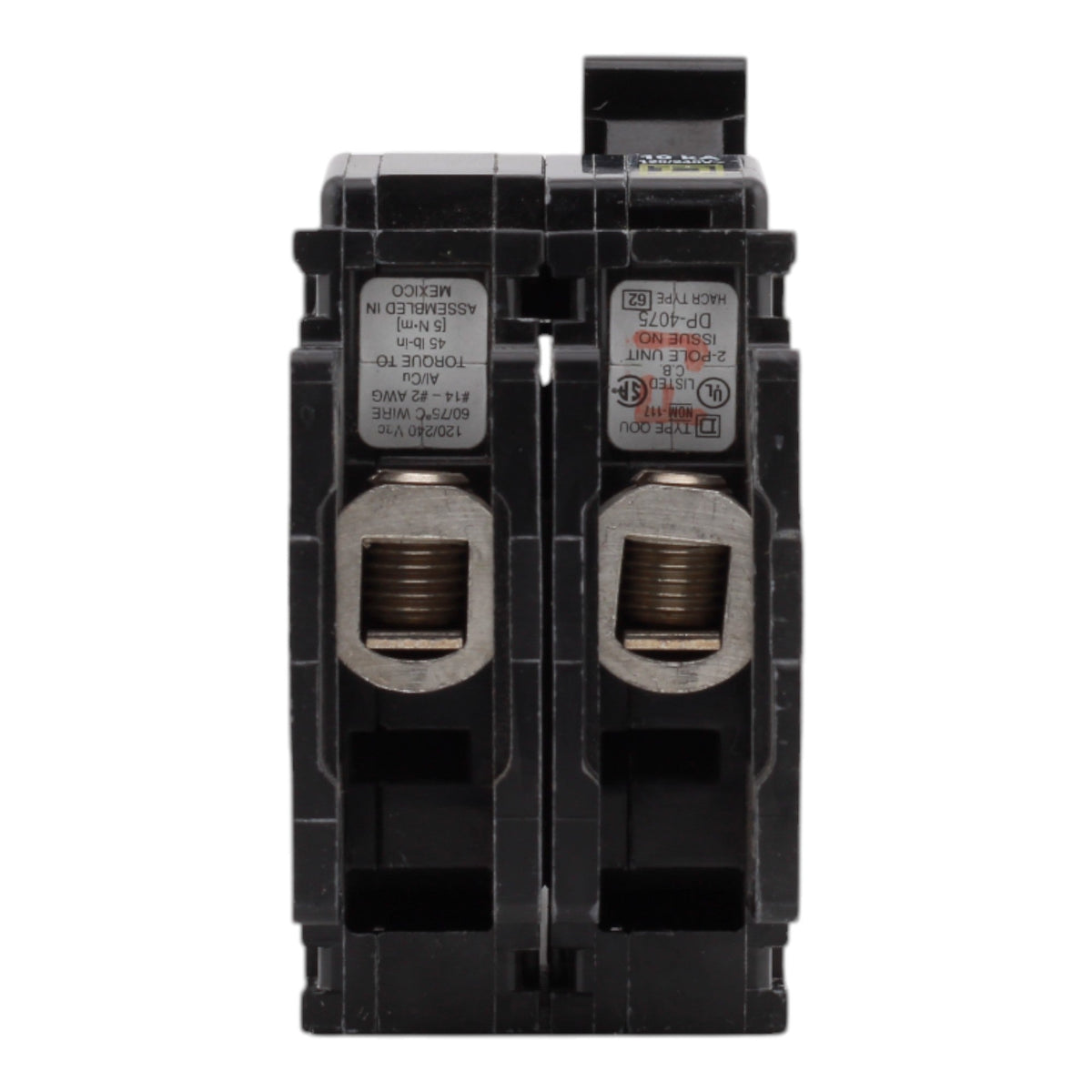 Square D QOU220, 20 Amps, 120/240 Volts, Double Pole, Miniature Circuit Breaker, Standard Trip, Unit Mount - Image 7