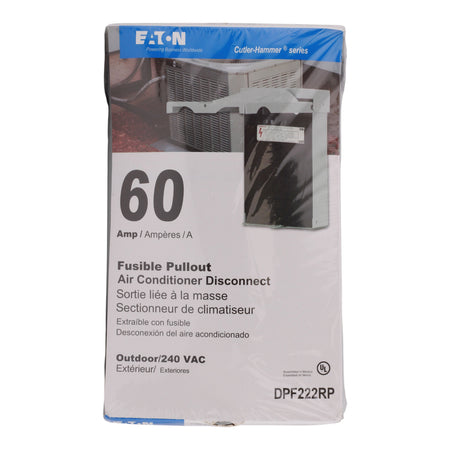 Eaton DPF222RP 60A 240V Fused Pullout Air Conditioning Disconnect NEMA 3R - Image 3