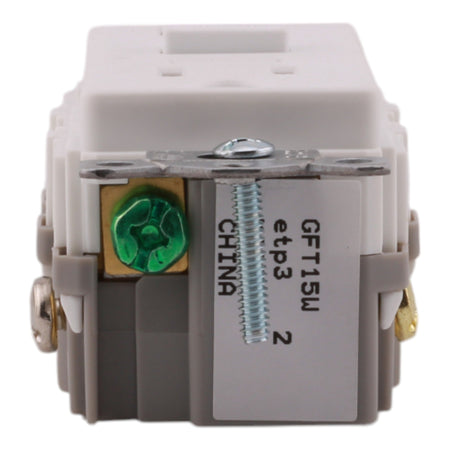 Hubbell GFT15W 15A Tamper-Resistant White GFCI Receptacle - Image 6