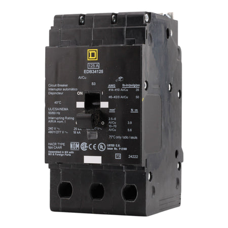 Square D EDB34125 125A 3P 480Y/277V Circuit Breaker - Image 3