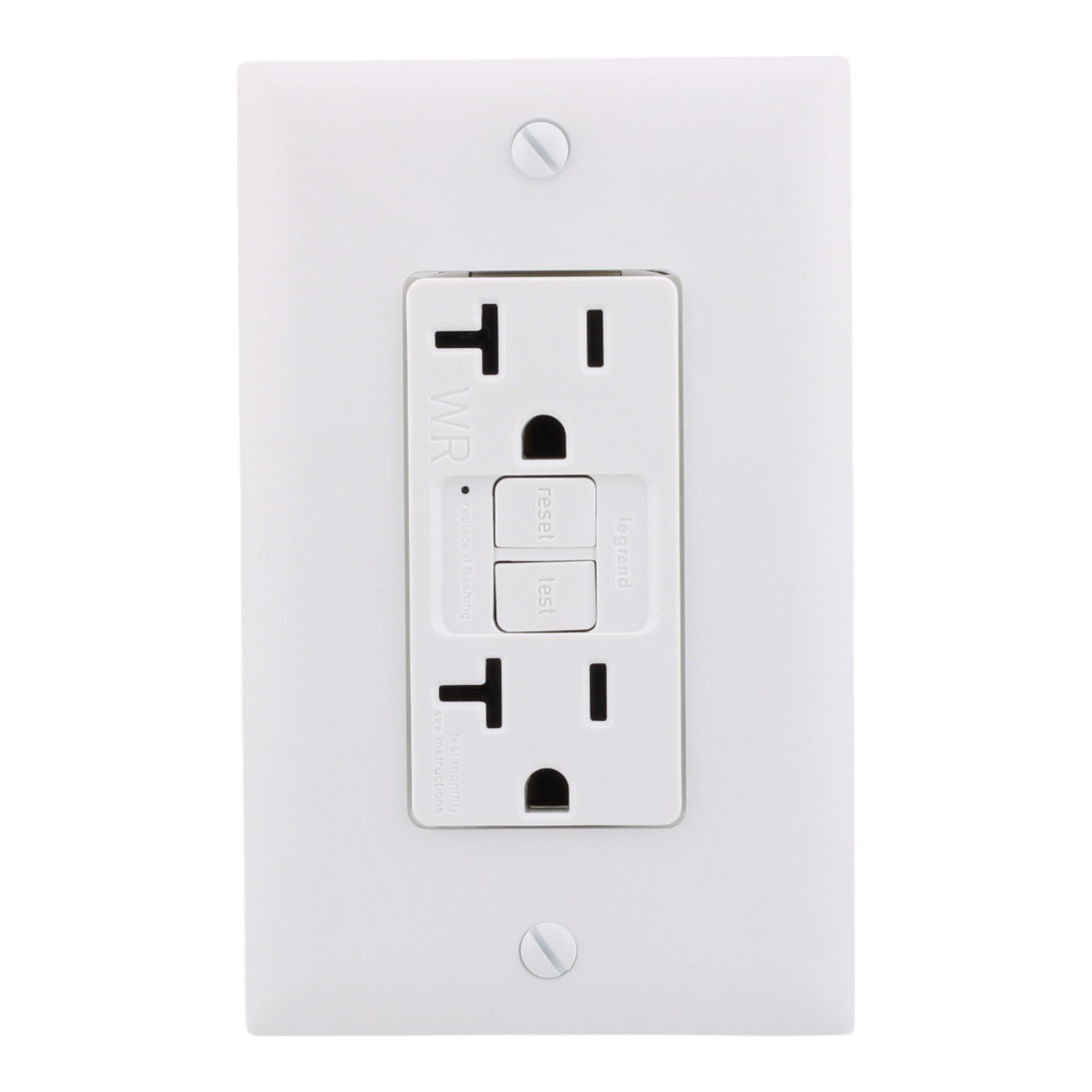 Legrand radiant 2097TRWRW 20A TR/WR Self-Test GFCI Receptacle