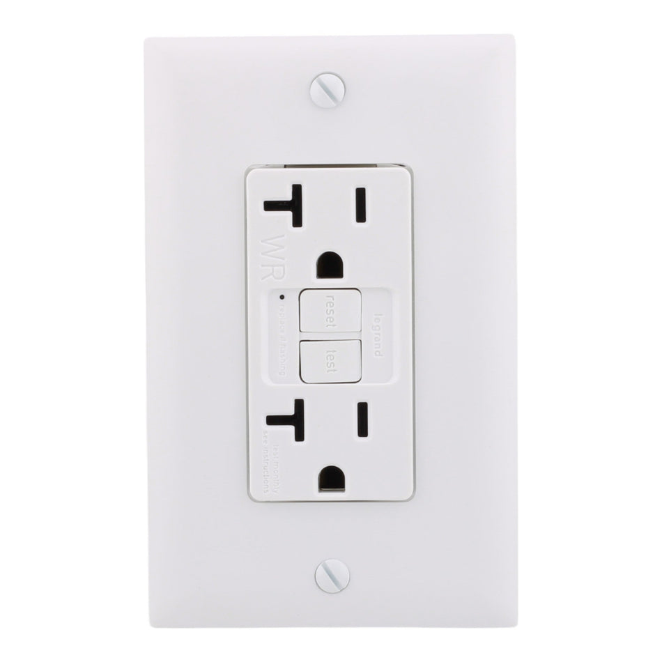 Legrand radiant 2097TRWRW 20A TR/WR Self-Test GFCI Receptacle