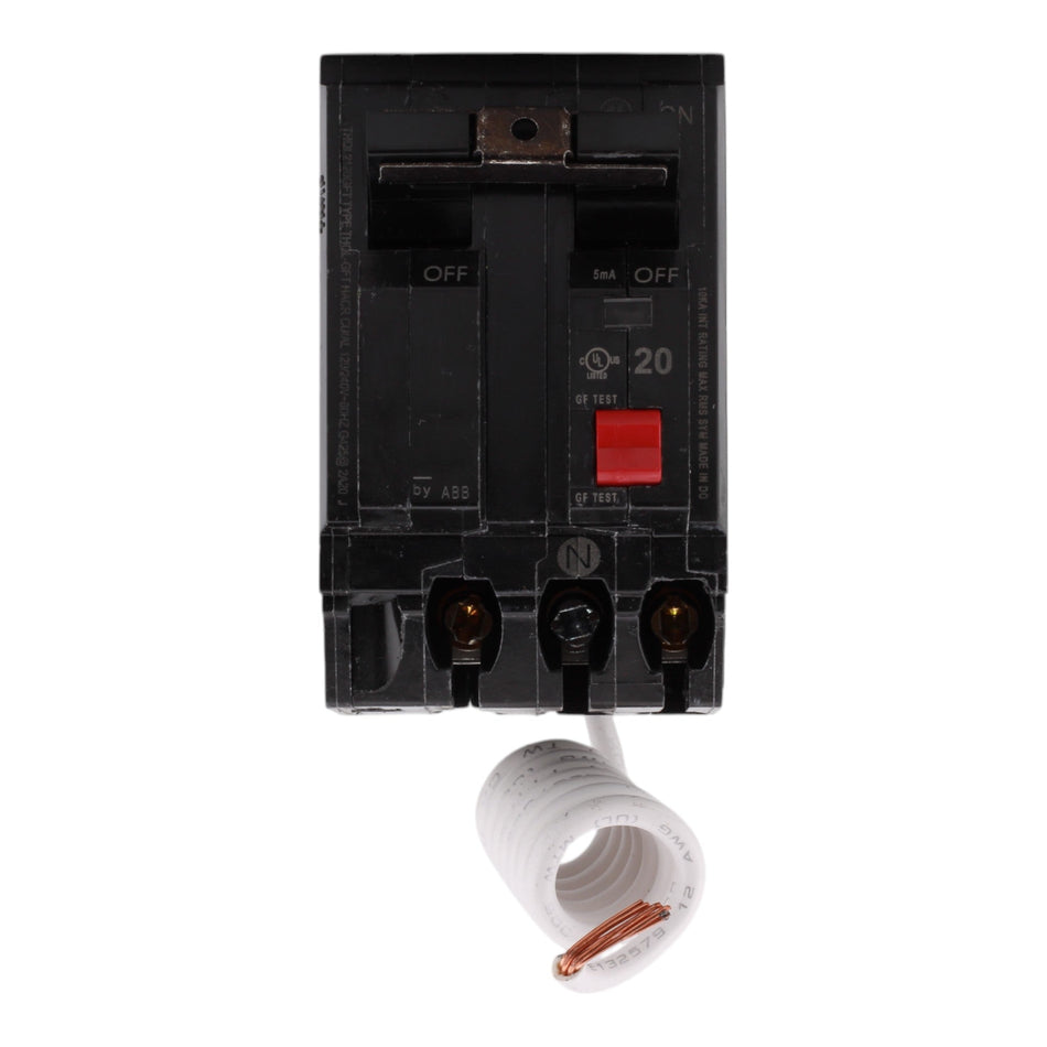GE THQL2120GFTP 20 Amps 120/240 Volts Two-Pole GFCI Circuit Breaker Pigtail Connection for Load Centers - Image 2