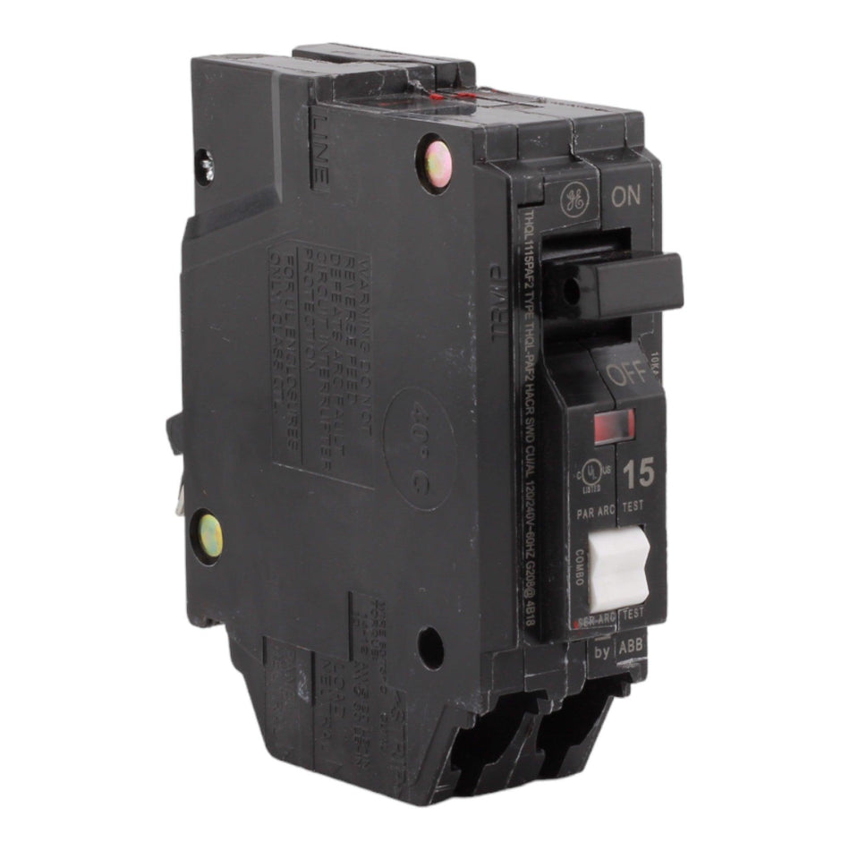 GE THQL1115PAF2 15 Amp Single Pole 120V Plug-On Neutral AFCI Arc Fault Circuit Breaker UL