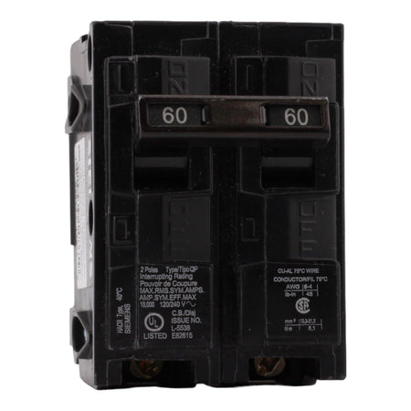 Siemens QP, Q260, 60A, 2P, 120/240V, Thermal Magnetic, Circuit Breaker - Image 2