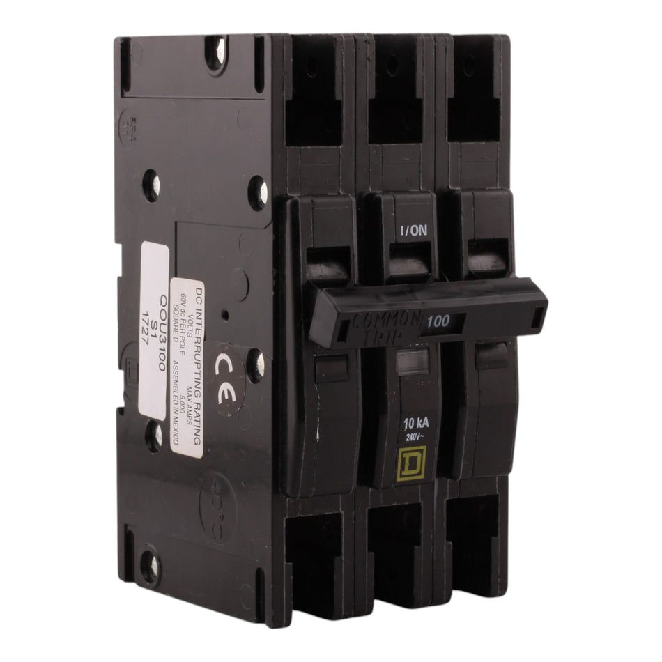 Schneider QOU3100 100A 3P 240V 10kA Miniature Circuit Breaker