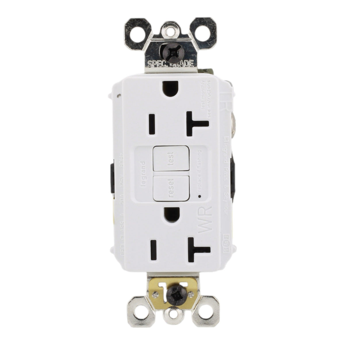 Legrand radiant 2097TRWRW 20A TR/WR Self-Test GFCI Receptacle - Image 2