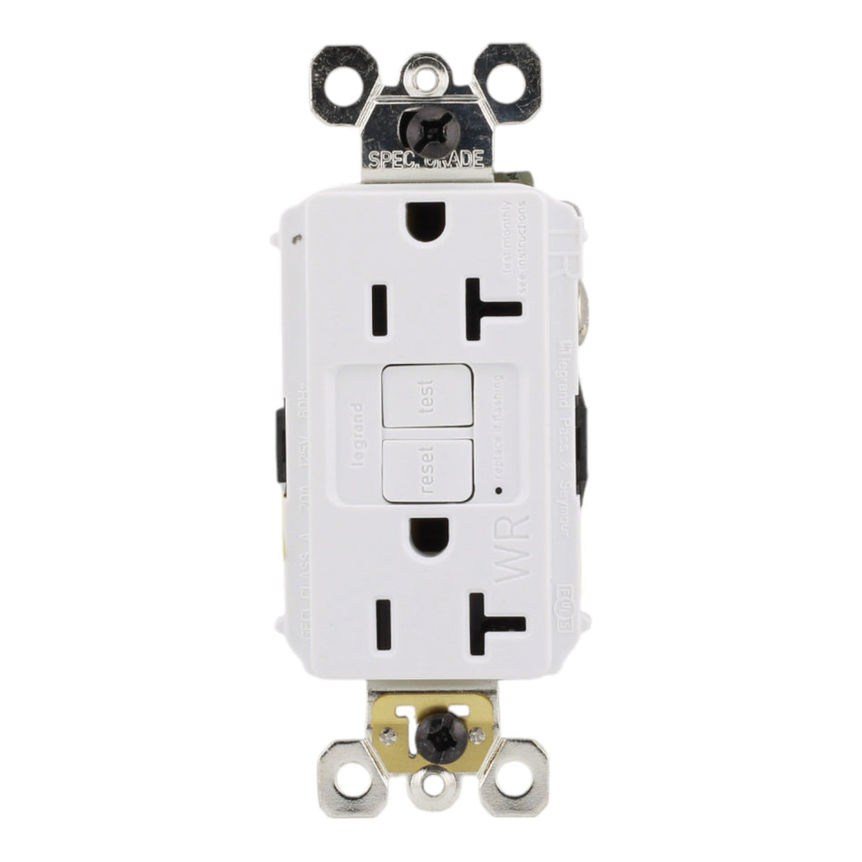 Legrand radiant 2097TRWRW 20A TR/WR Self-Test GFCI Receptacle - Image 2