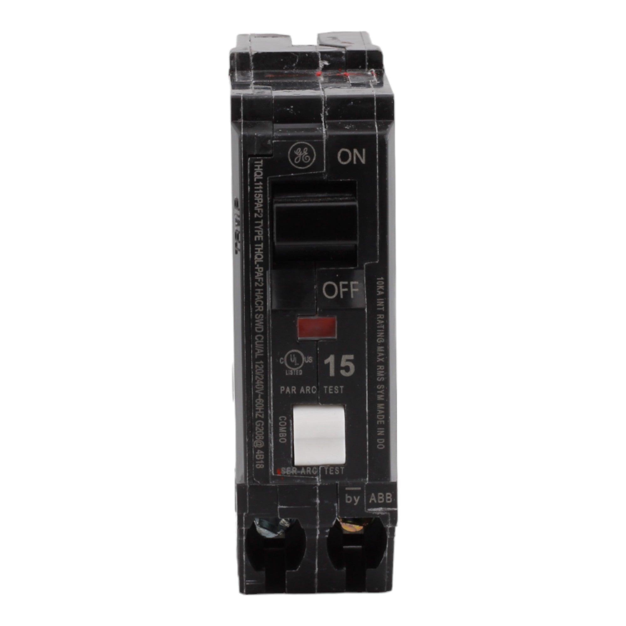 GE THQL1115PAF2 15 Amp Single Pole 120V Plug-On Neutral AFCI Arc Fault Circuit Breaker UL - Image 2