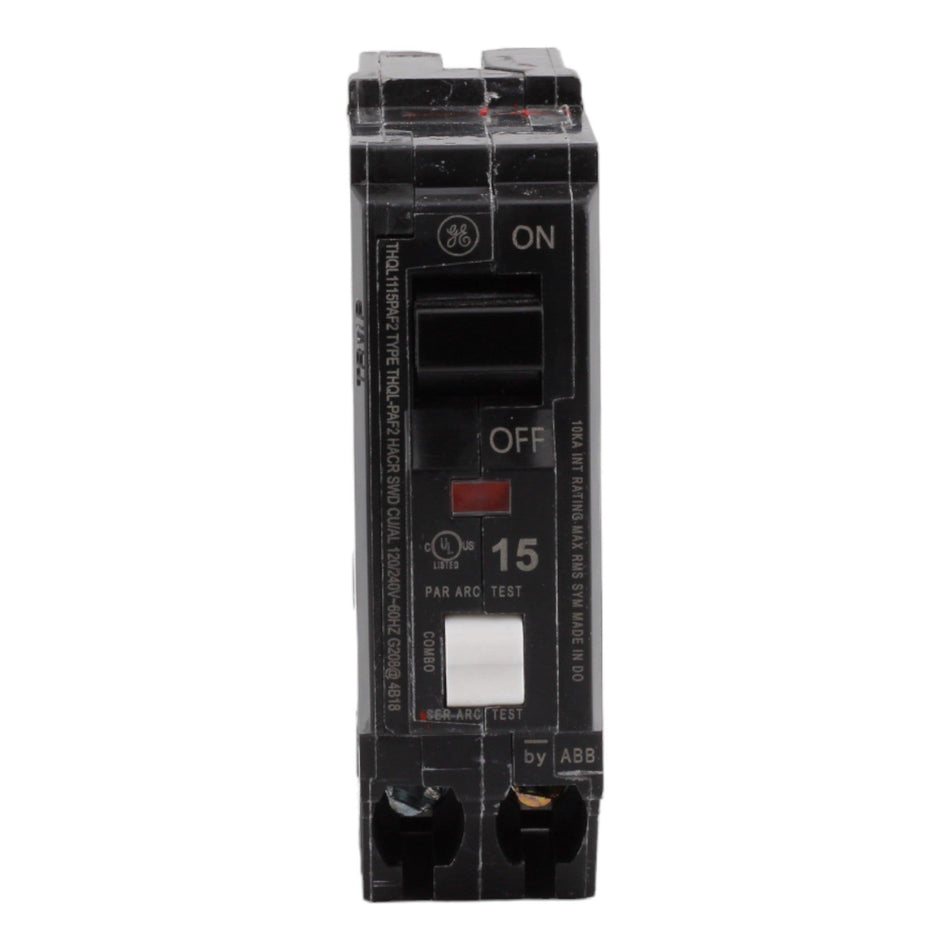 GE THQL1115PAF2 15 Amp Single Pole 120V Plug-On Neutral AFCI Arc Fault Circuit Breaker UL - Image 2