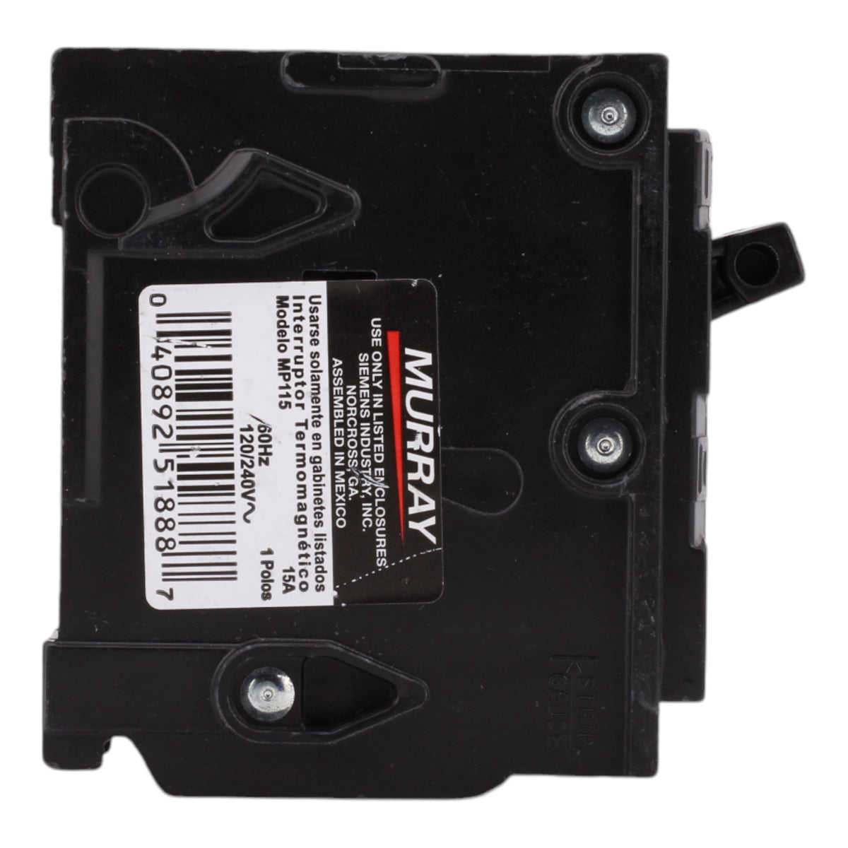 Murray MP115 15A 120V 1-Pole Miniature Thermal Magnetic Circuit Breaker, Compatible with Murray and Siemens Load Centers - Image 5