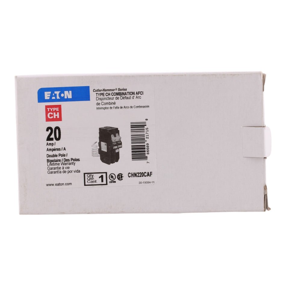 Eaton CH CHN220CAF 20A 2P 120/240V AFCI Circuit Breaker - Image 2