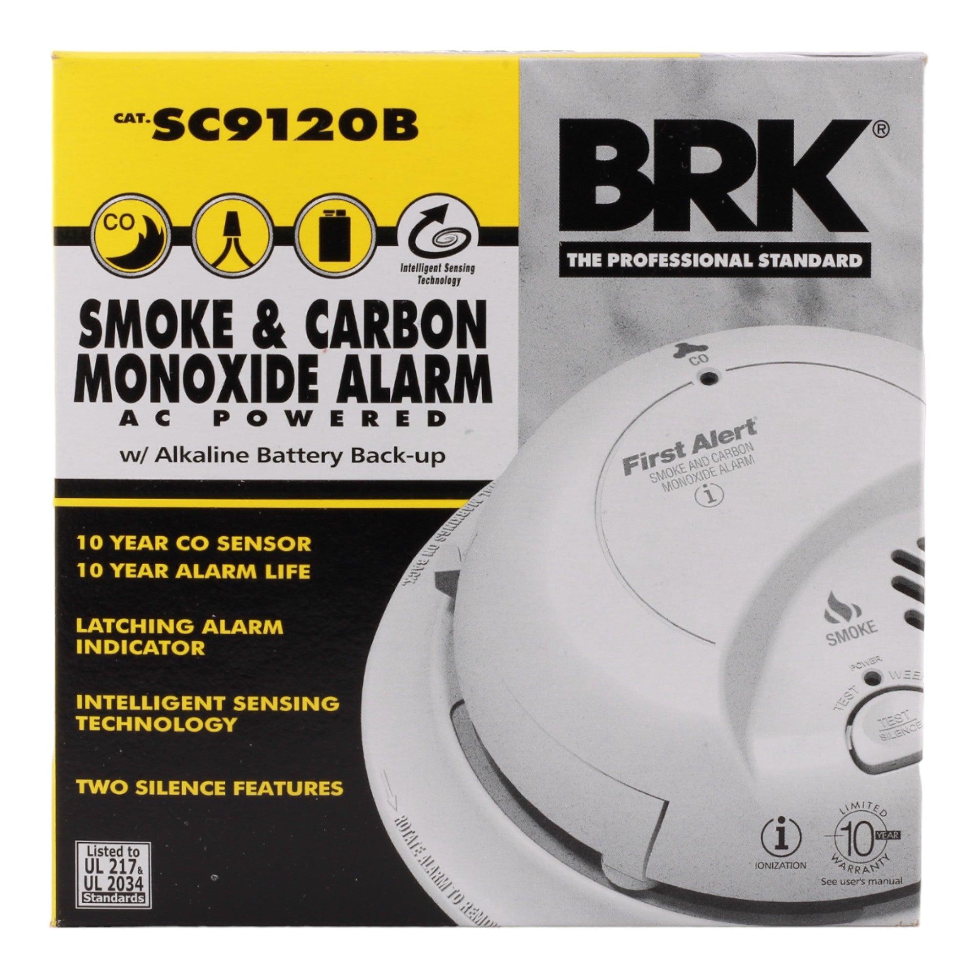 BRK SC9120B Hardwired 120V Smoke/CO Combo 9V Battery Alarm - Image 2